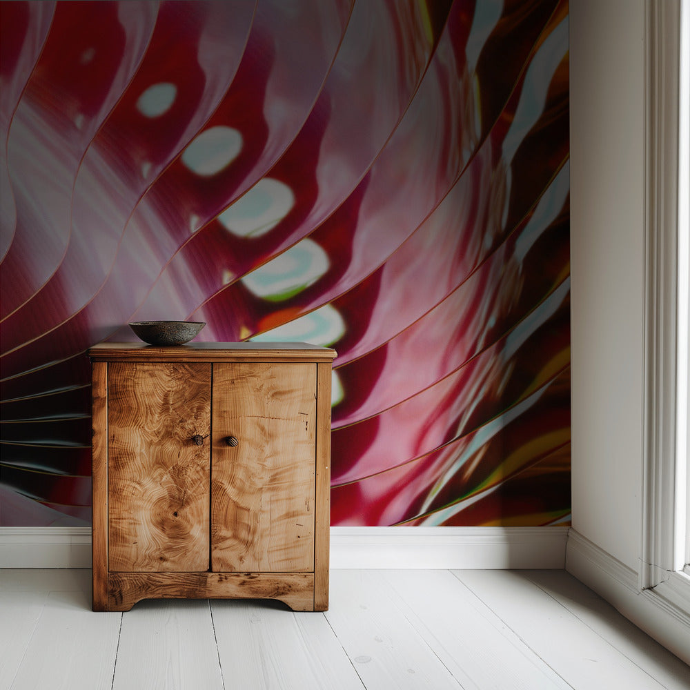 Crimson Petal Waves | Wallpaper