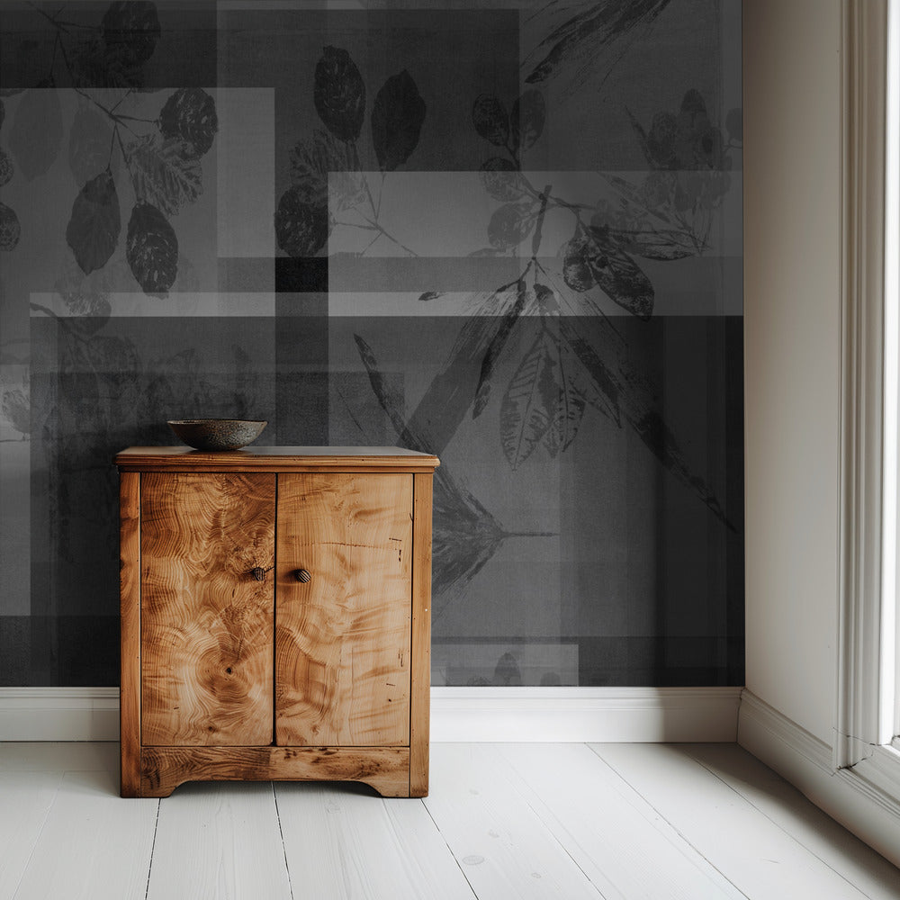 Abstract Botanicals in Neutral Tones | Wallpaper