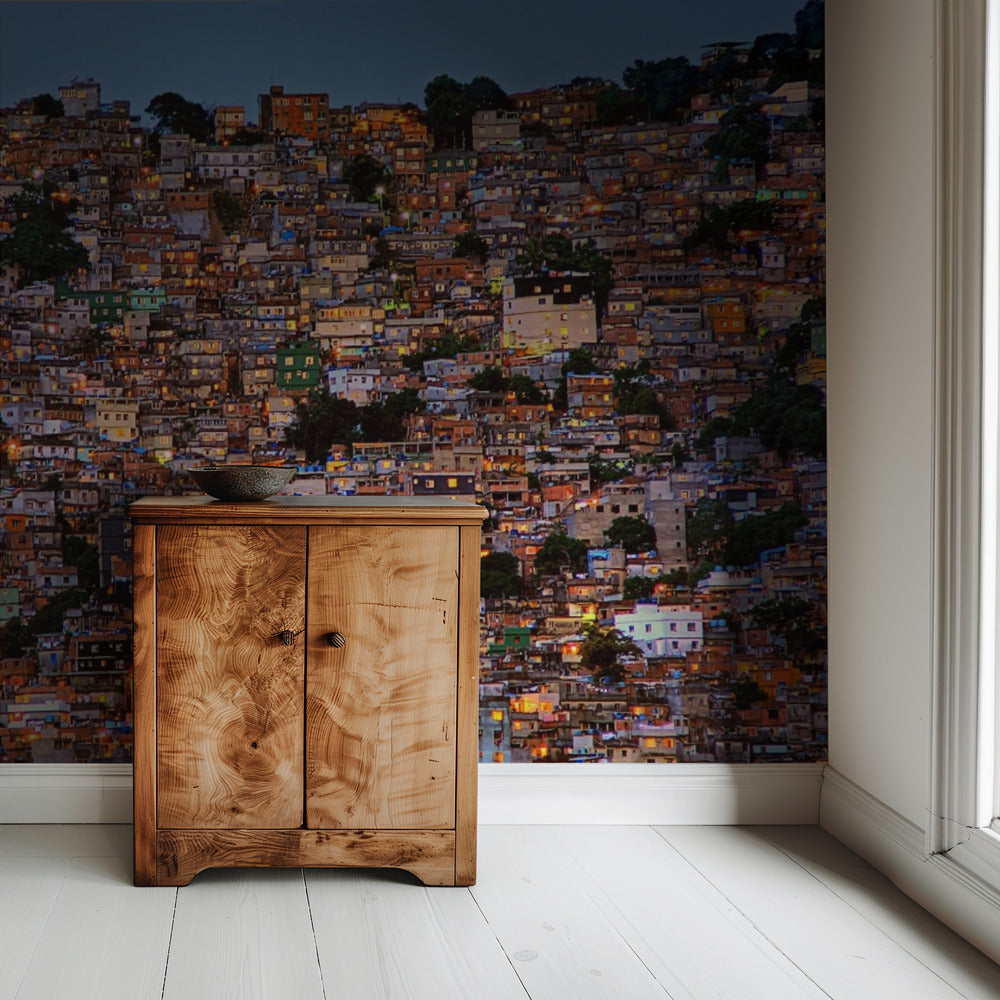 Nightfall in the Favela da Rocinha | Wallpaper