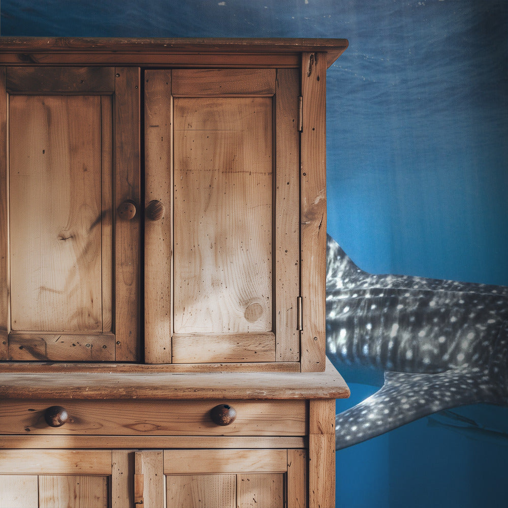 Whale shark in the blue | Wallpaper