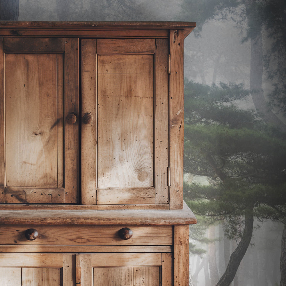 In The Misty Pine Forest | Wallpaper