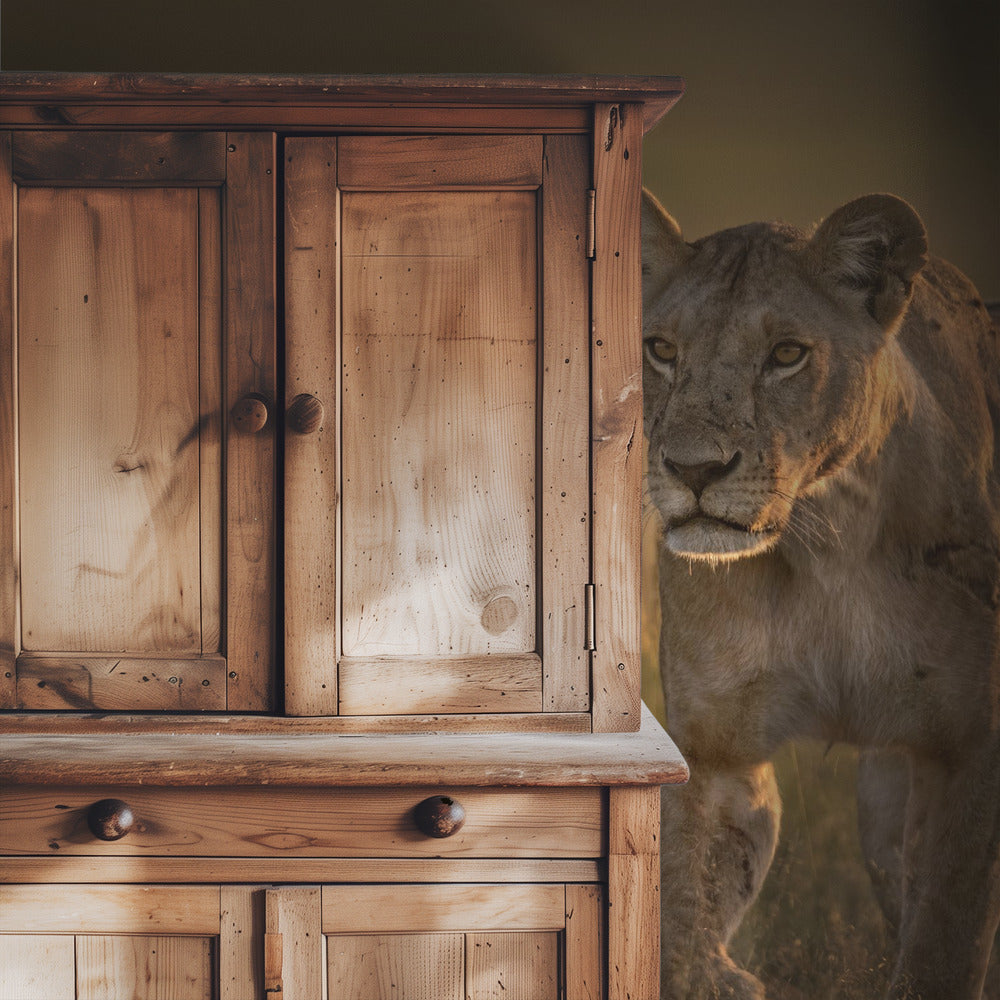 Mom lioness with cub | Wallpaper