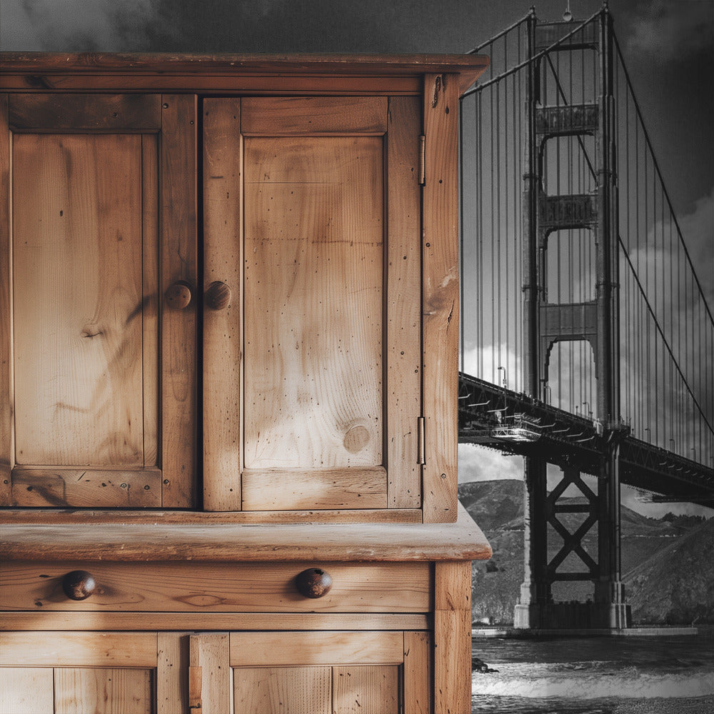 Surfing under the Golden Gate Bridge | Wallpaper