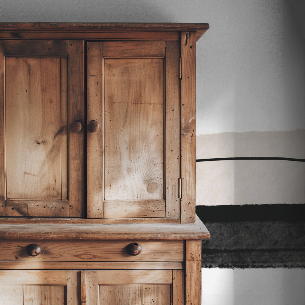 Black And Beige Brushstrokes | Wallpaper