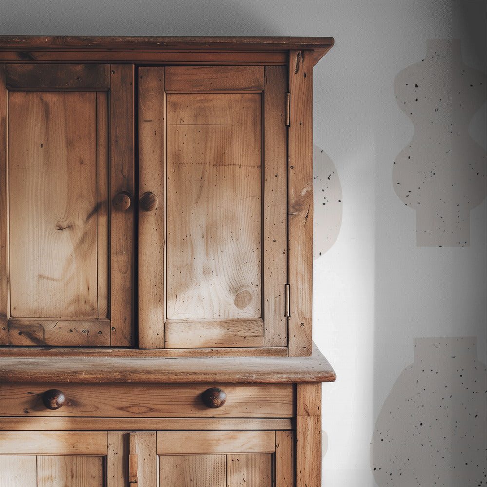 Abstract Vases Beige | Wallpaper