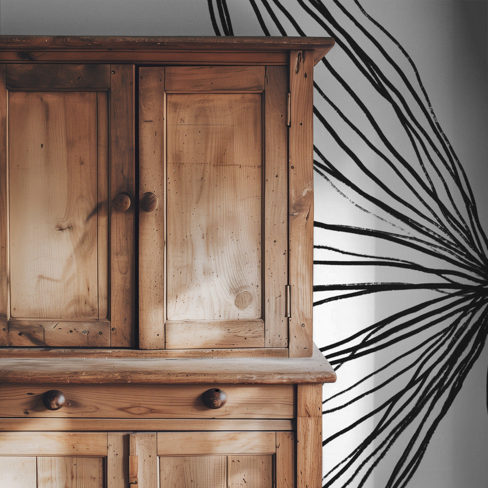 Elegant Black and White Petals | Wallpaper