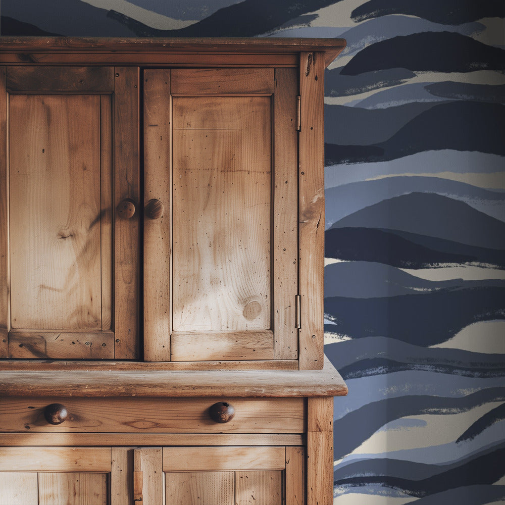 Waves of Indigo | Wallpaper