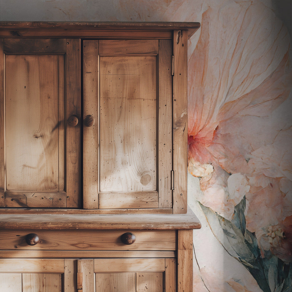 Blossoms in Coral | Wallpaper