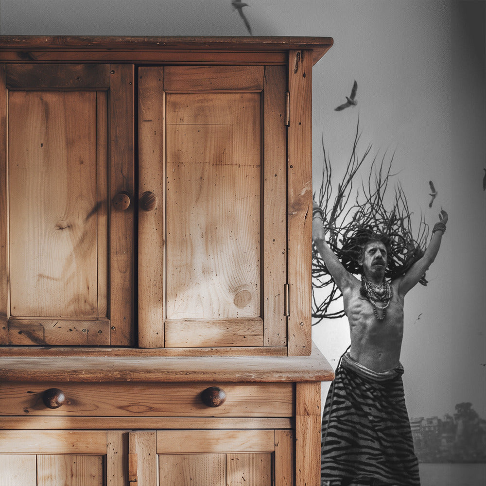 Naga Sadhu posing on boat at varanasi | Wallpaper