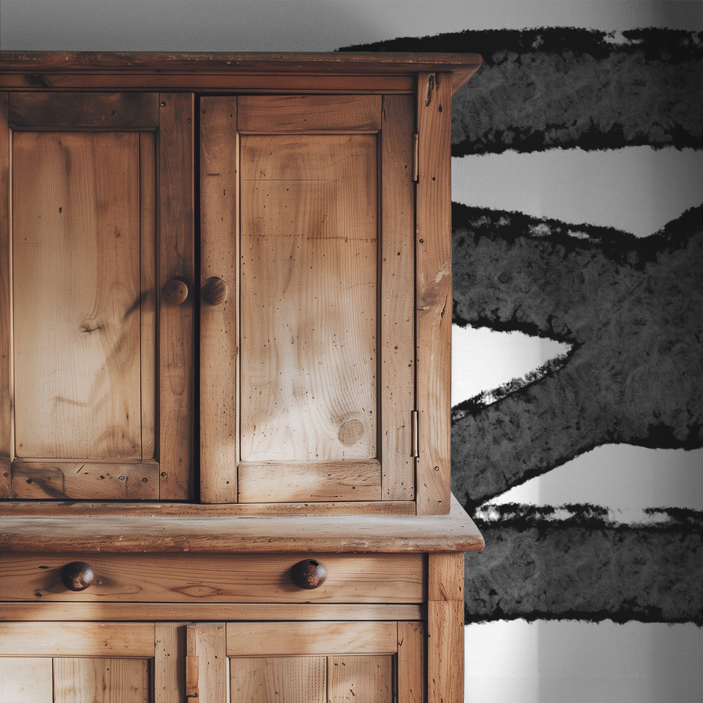 Black Brushstrokes On A White Background | Wallpaper