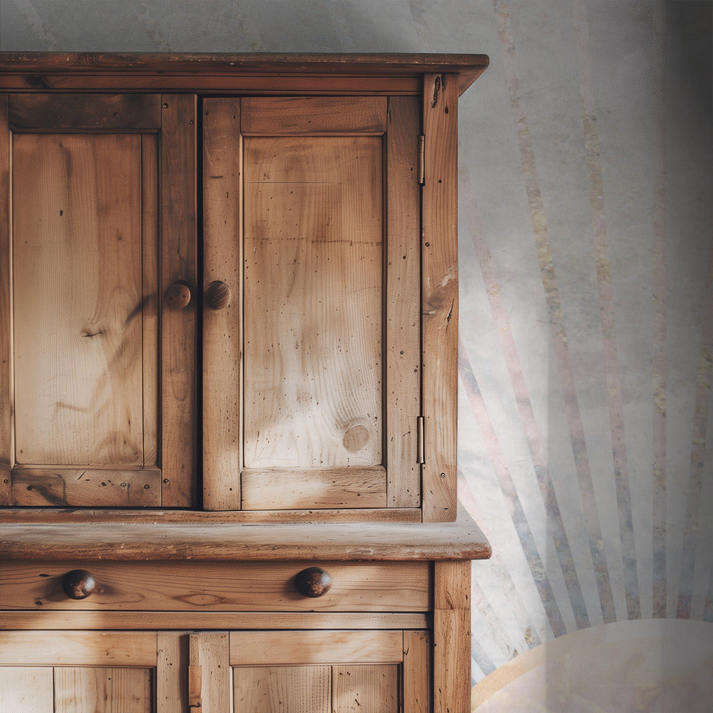 Gold sun rays mural concrete | Wallpaper