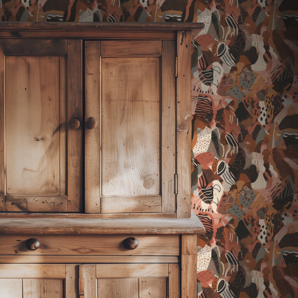 Crimson Mosaic | Wallpaper