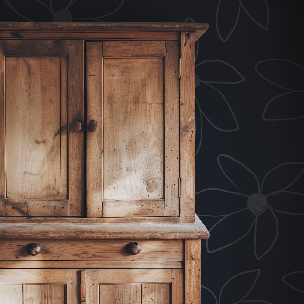 Black Airy Flowers | Wallpaper