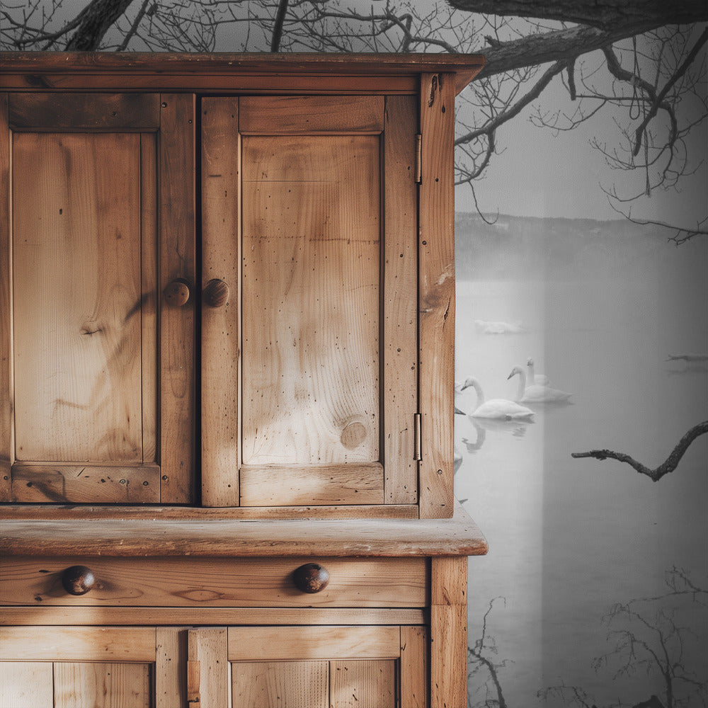 Swans in hot springs | Wallpaper