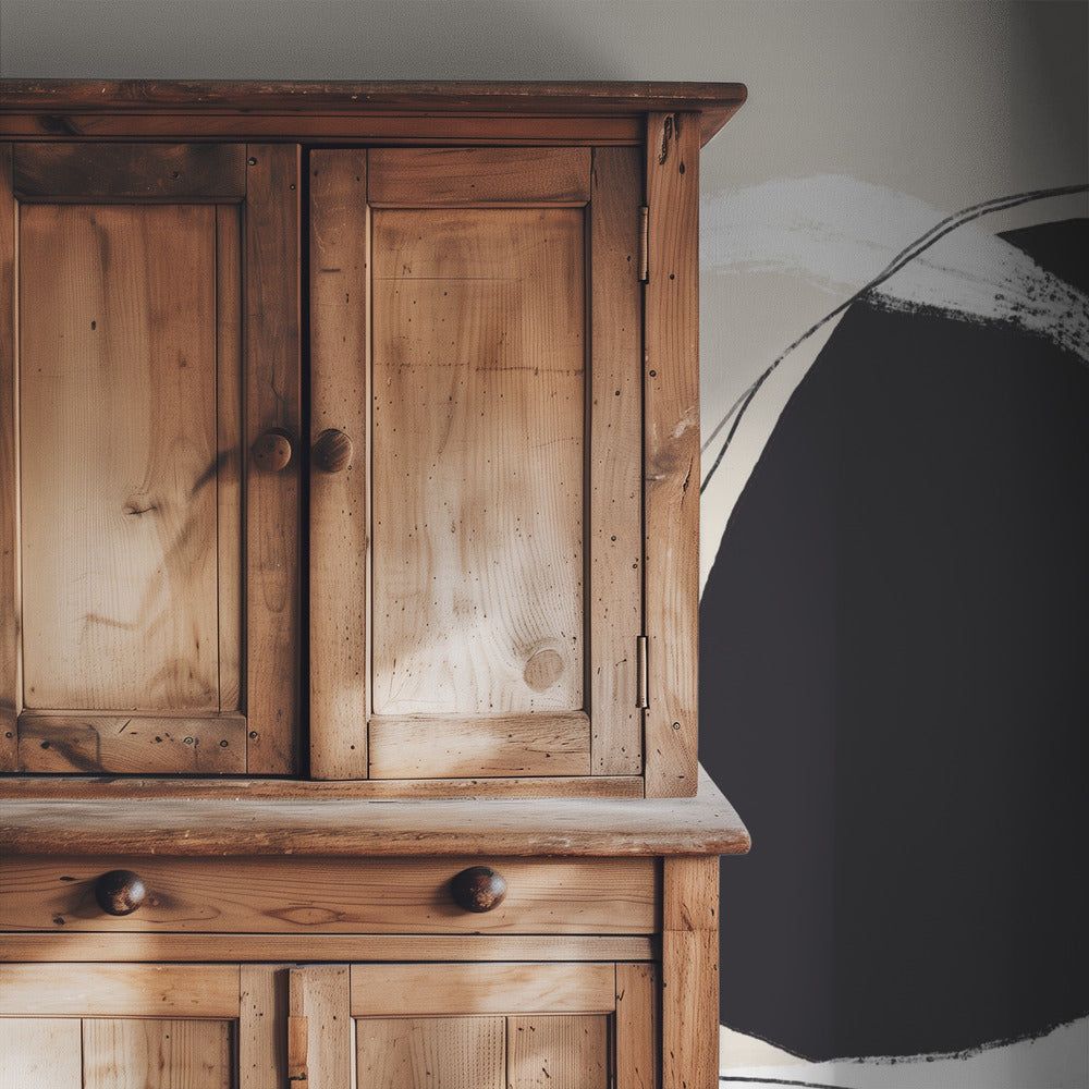 Overlapping Black And White Irregular Shapes | Wallpaper