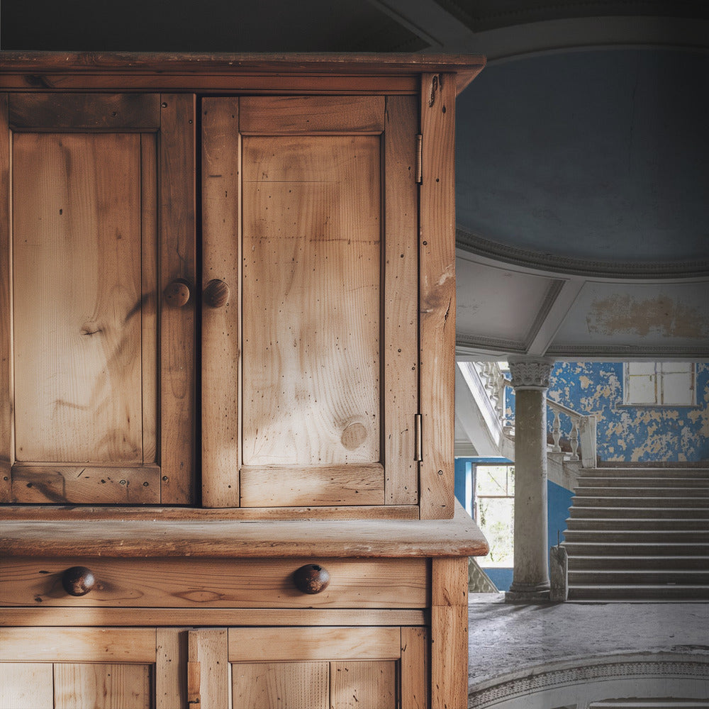 Dark Blue Staircase | Wallpaper