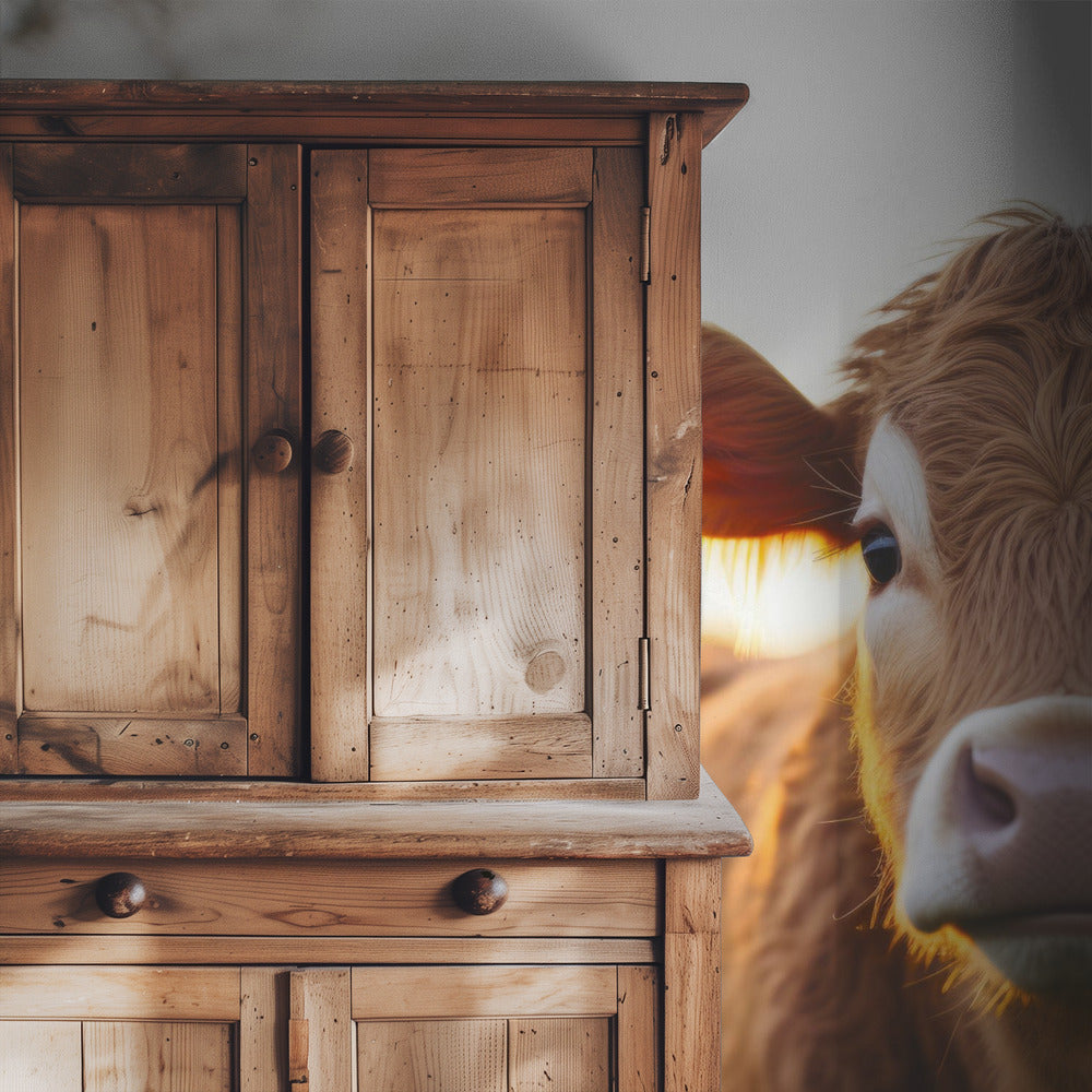 Cow at Sunrise | Wallpaper