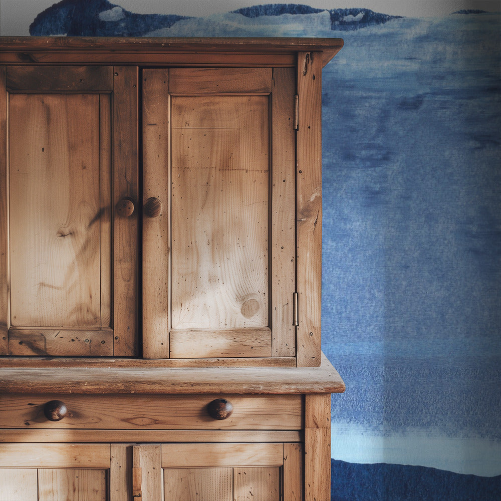 Blue Texture Flowing Vertical Lines | Wallpaper