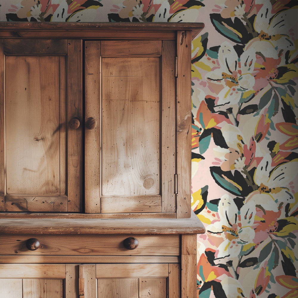 Floral Fusion Bliss | Wallpaper