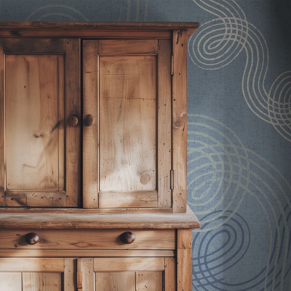 calming essentials loops muted blue | Wallpaper