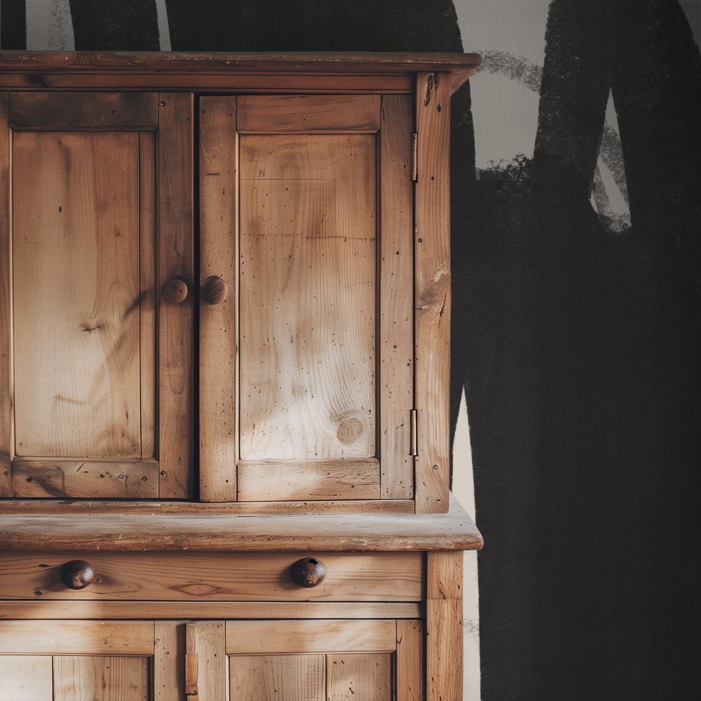 Expressive Black and White Brushstrokes | Wallpaper