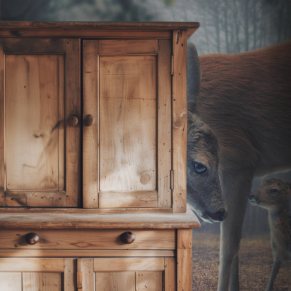 Mother and Fawn | Wallpaper