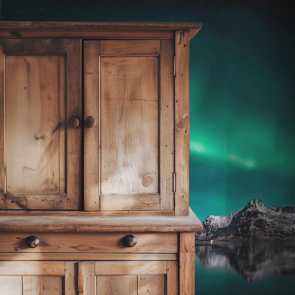 Lofoten Aurora Reflection | Wallpaper