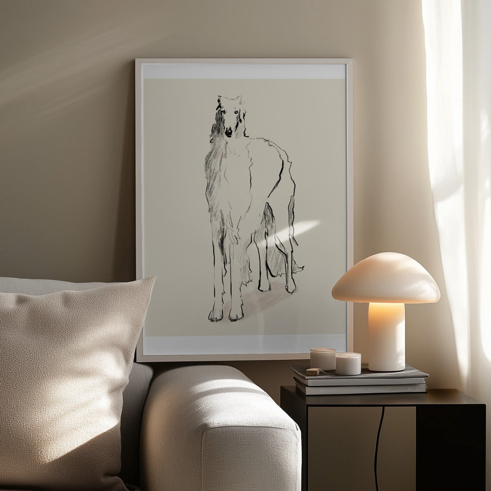 Borzoi Russian Wolfhound Pandc | Poster