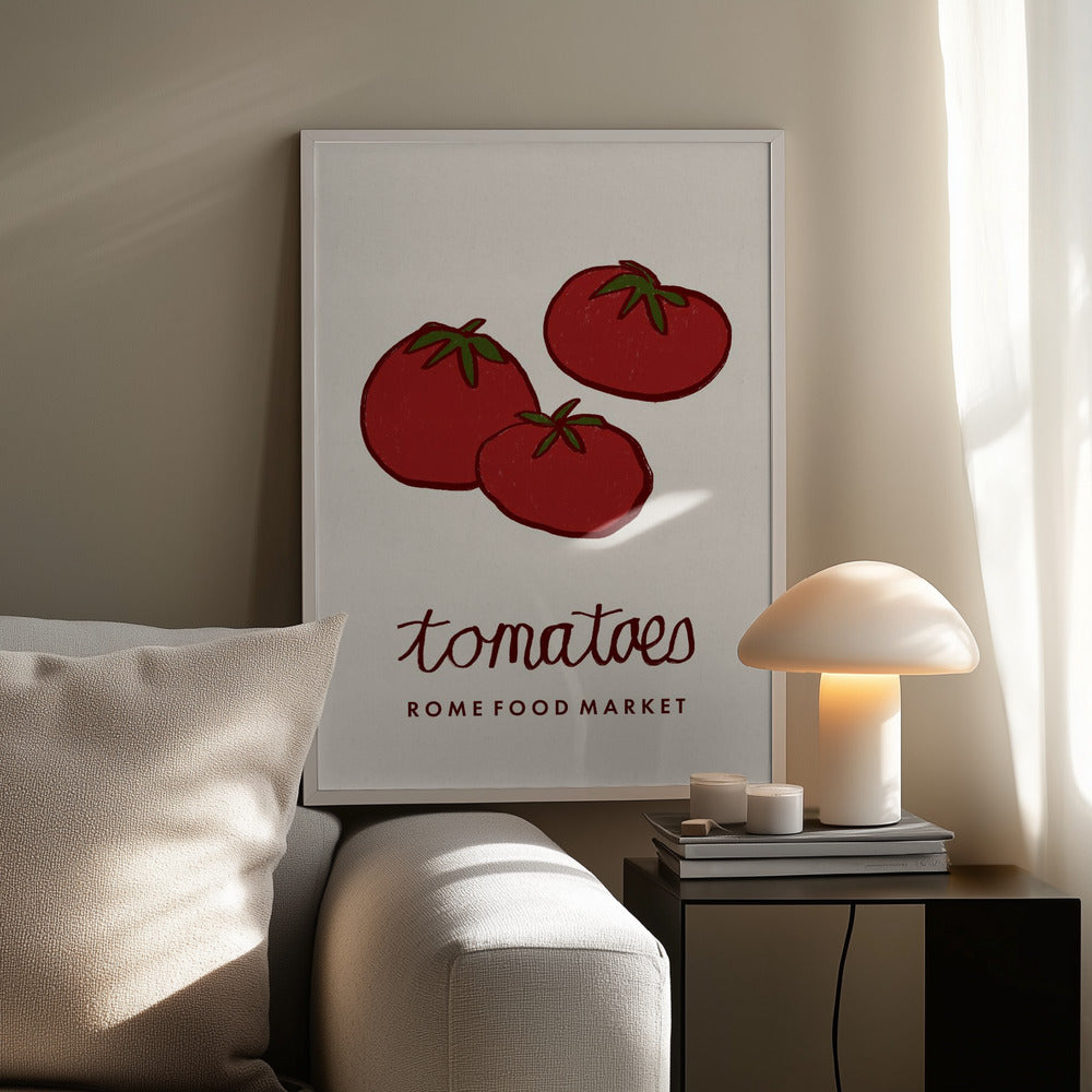 Food Art - Tomatoes Rome Food Market | Poster