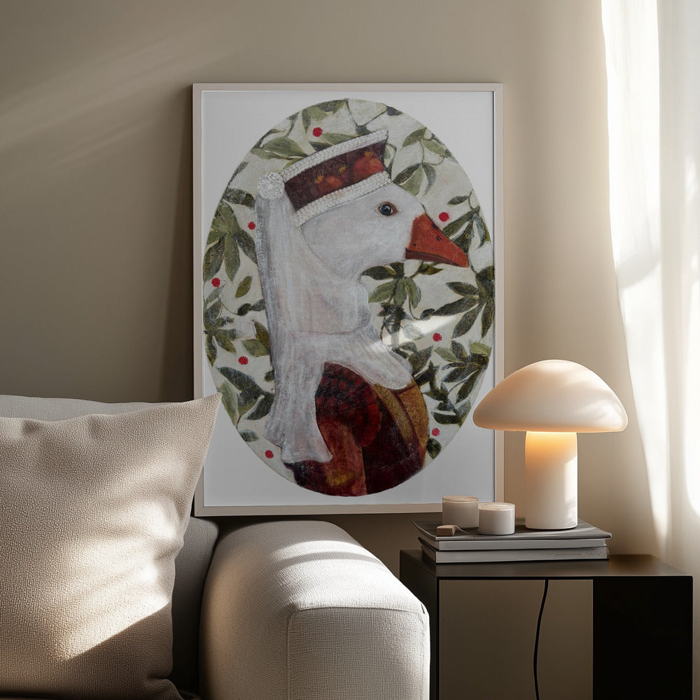 Cata With Green Leafs | Poster