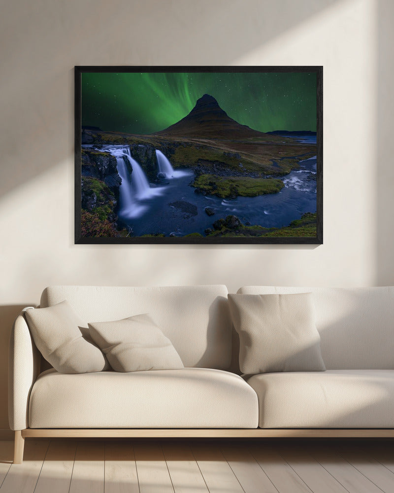 Kirkjufell...   Under a boreal green sky | Canvas
