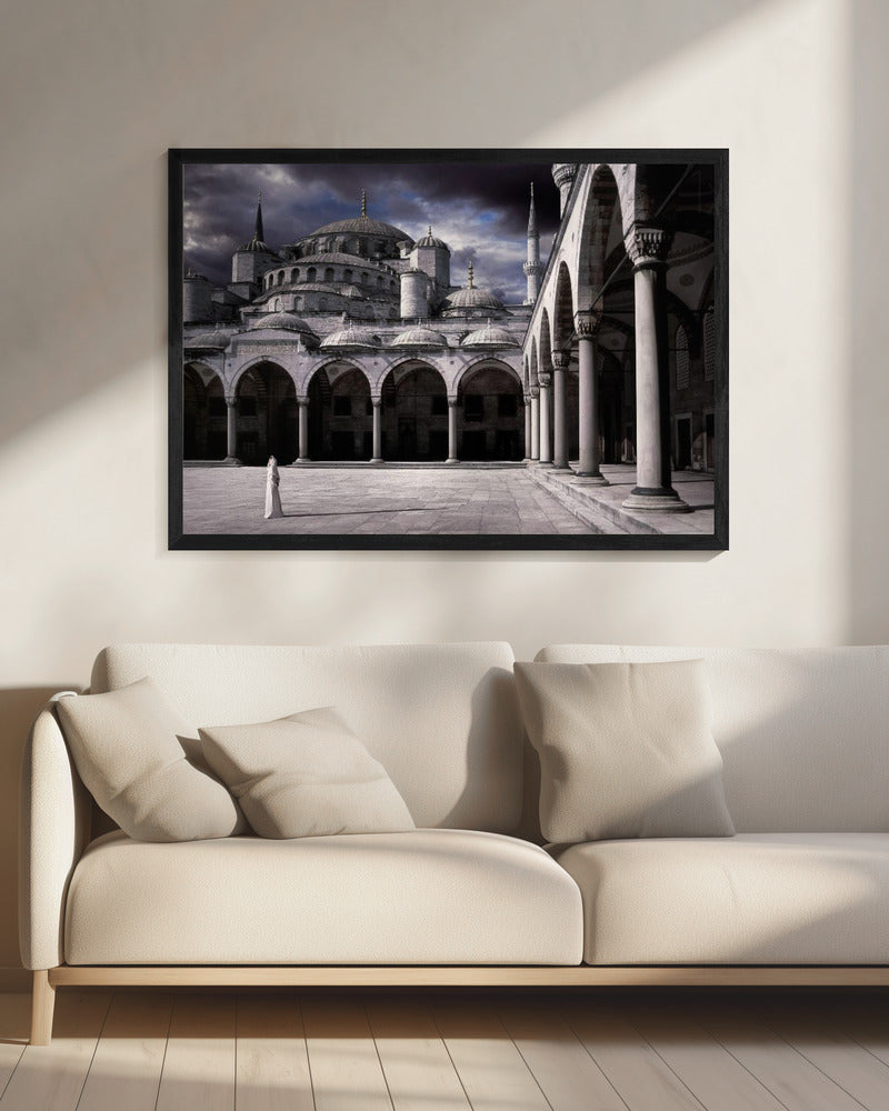 Lady and the mosque | Canvas