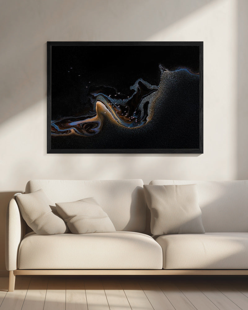 Flamingo over lake | Canvas
