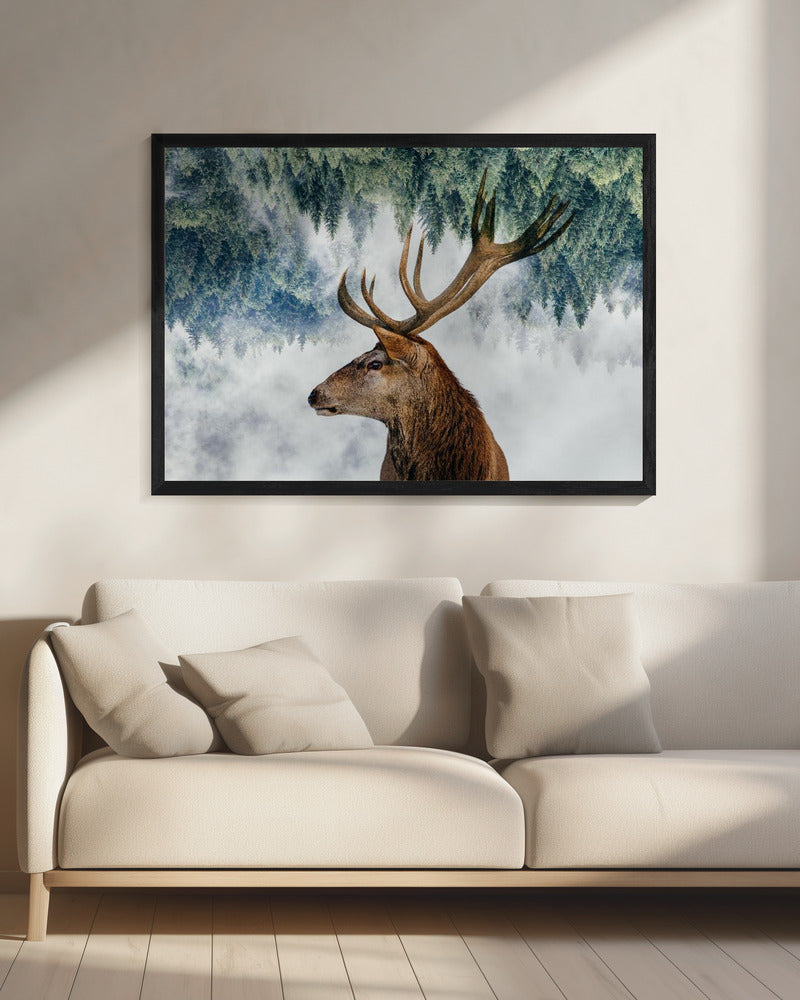 The Deer and the woods | Canvas