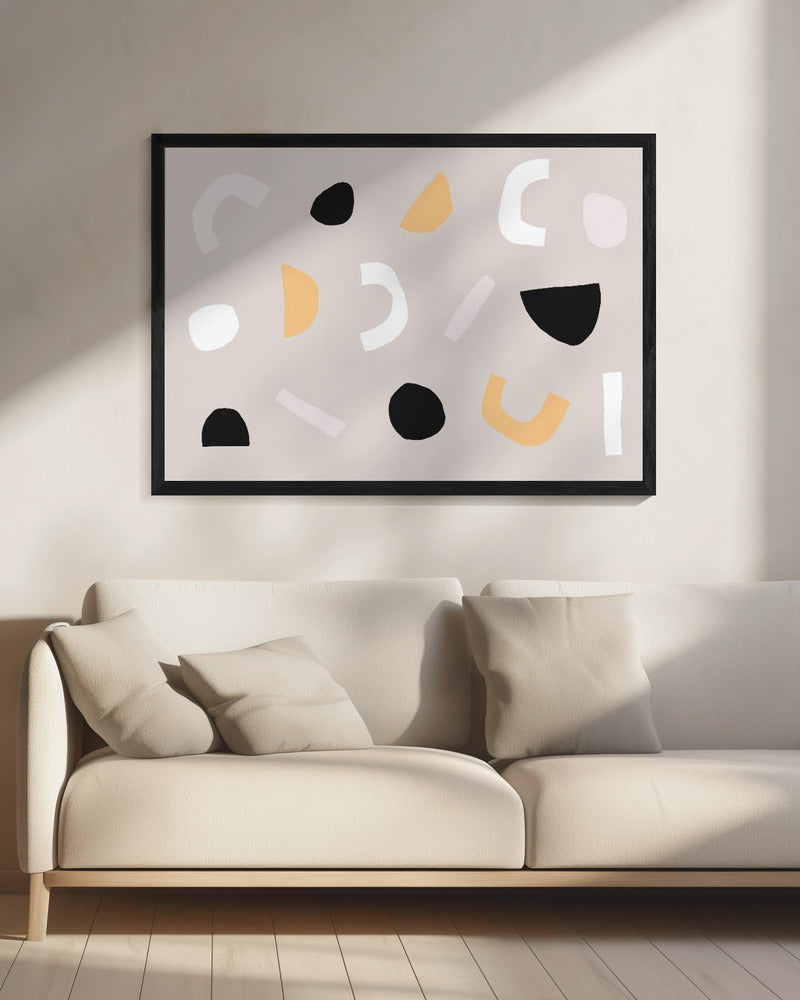 Geometric Shapes in Neutral Tones | Canvas