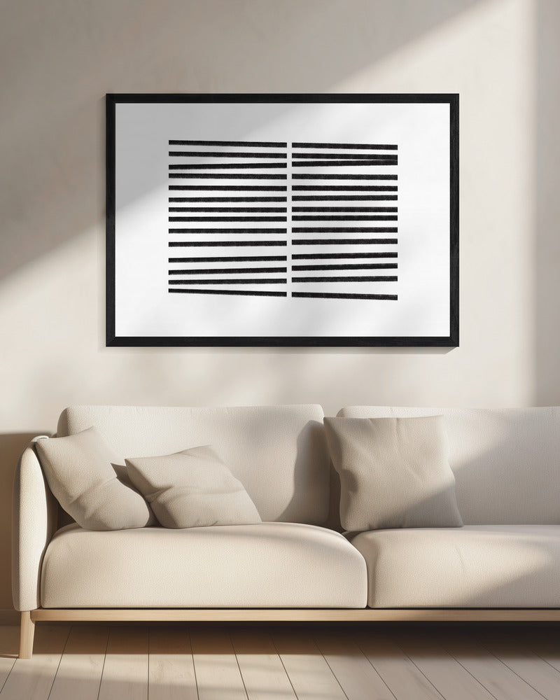 Parallel Black Lines | Canvas