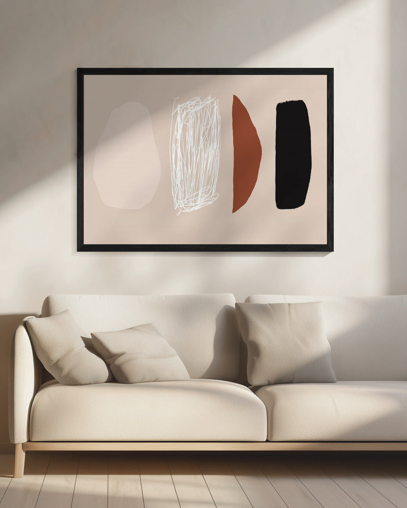 Organic Shapes in Neutral Tones | Canvas
