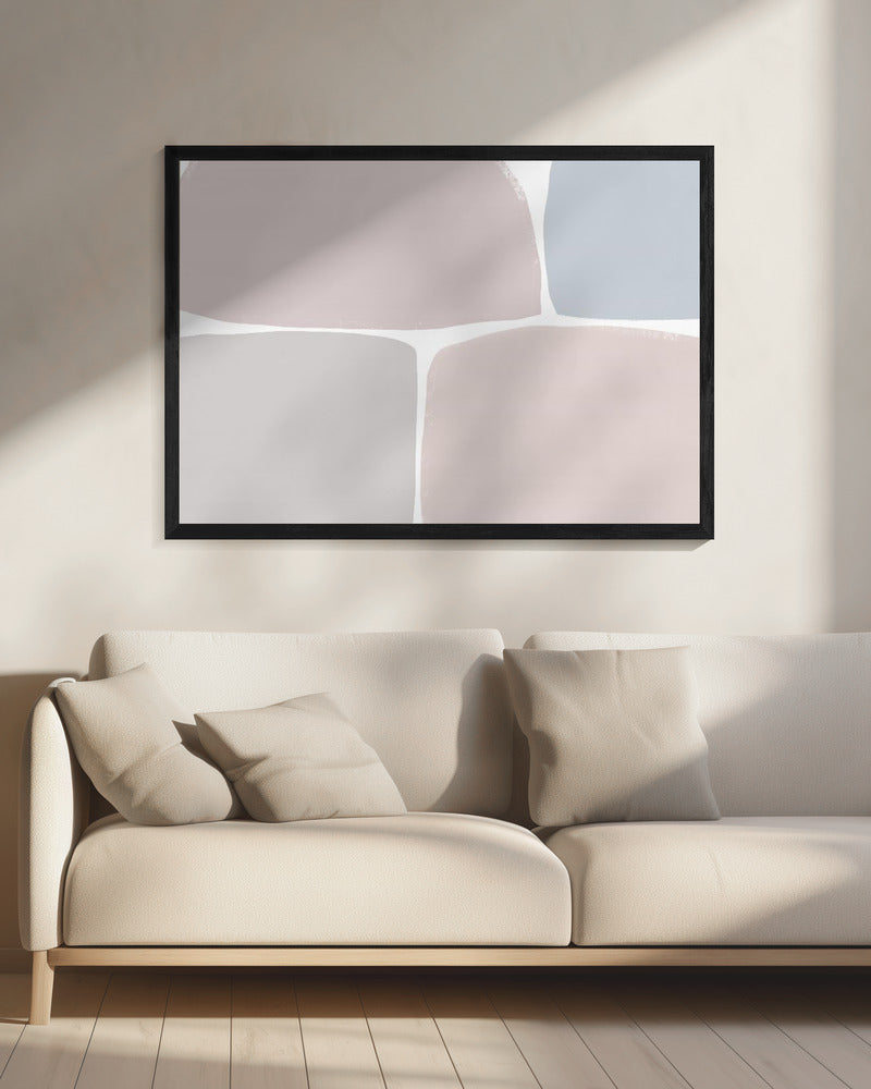 Pastel Tones with Geometric Shapes | Canvas