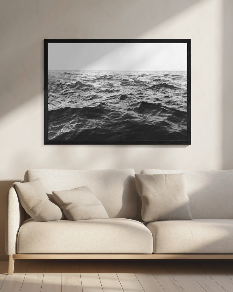 Wavy Horizon BW | Canvas