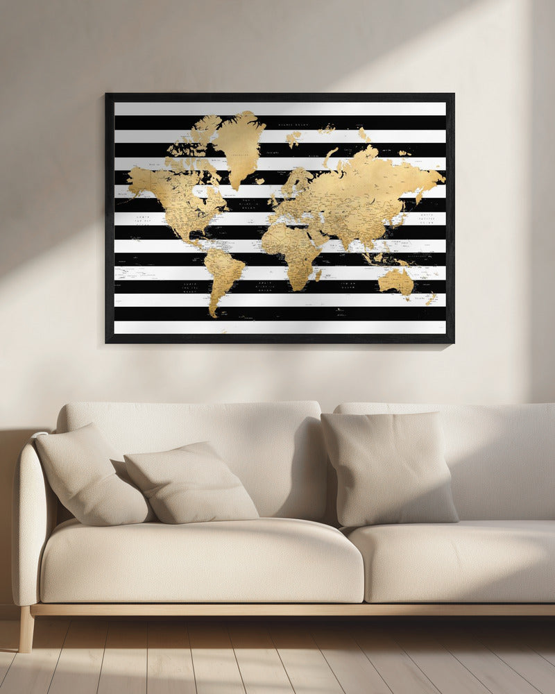 Detailed world map with cities, Harper | Canvas
