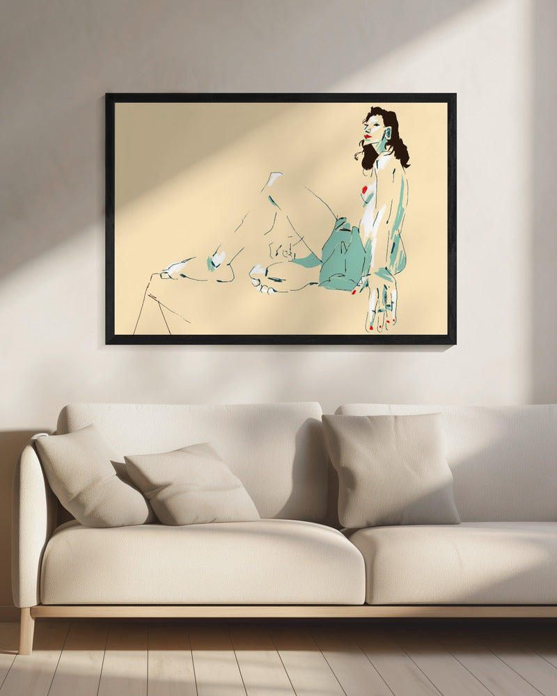 Girl Sitting | Canvas