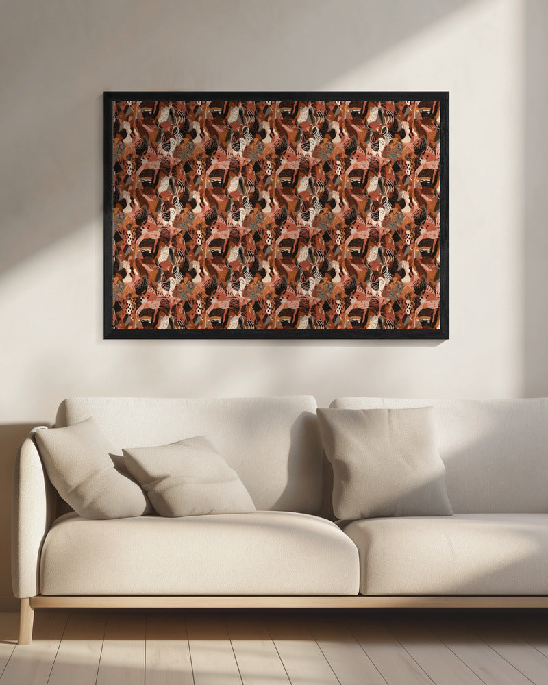 Crimson Mosaic | Canvas