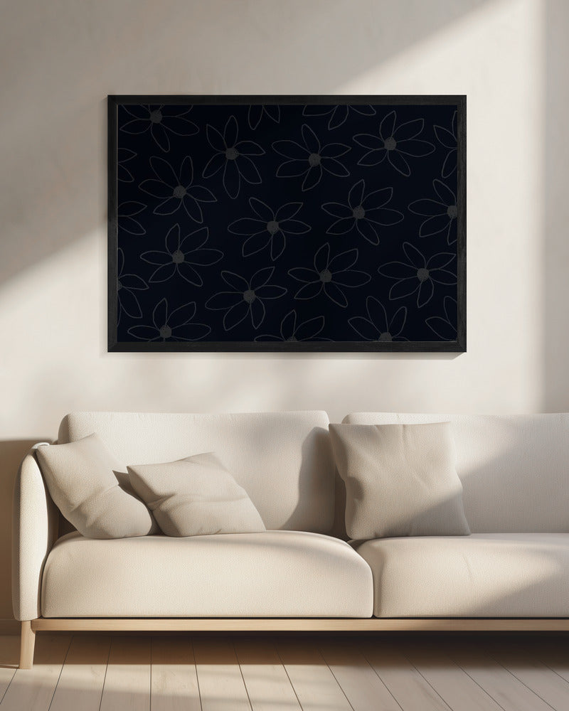 Black Airy Flowers | Canvas
