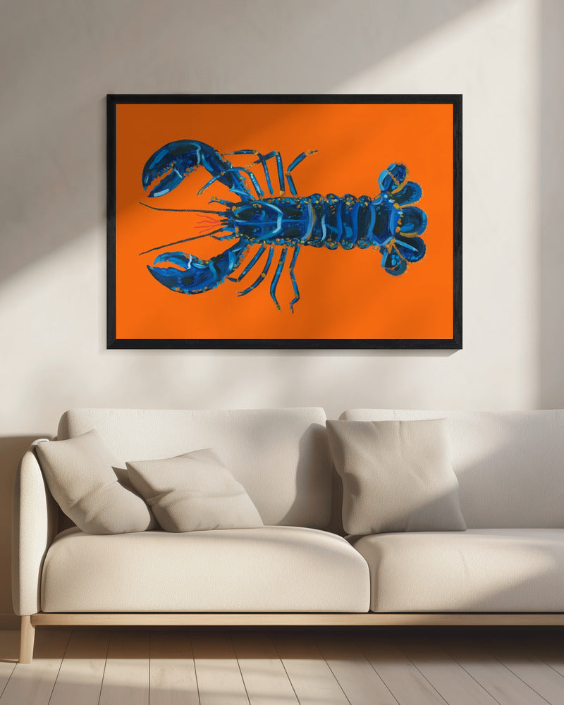 Lobster On Orange | Canvas