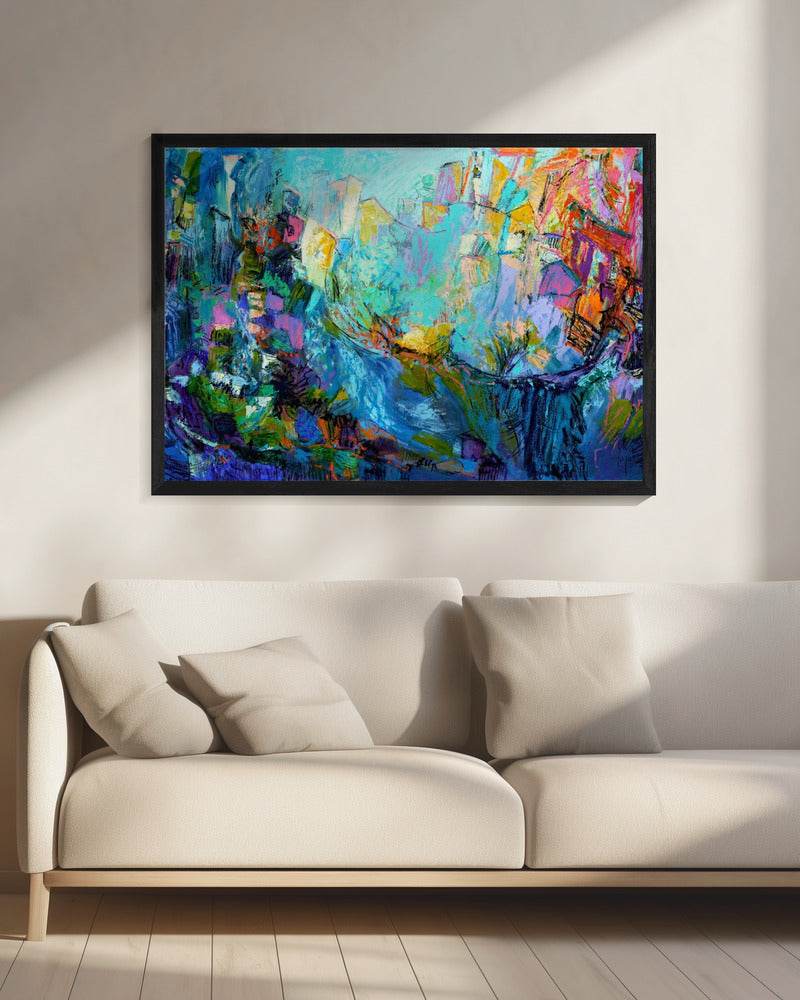Luminous Petal Cascade | Canvas