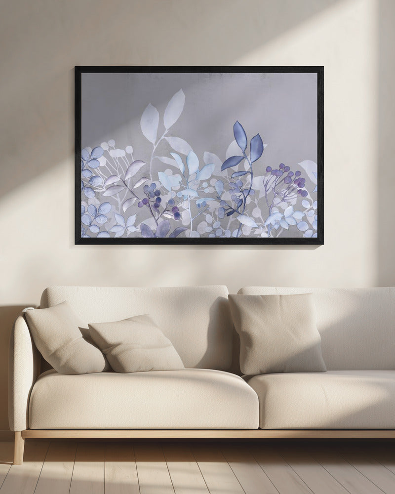 Watercolor Pastel Garden Blue | Canvas