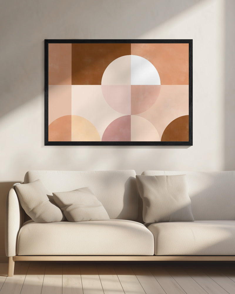 Geometric Shapes With Warm Earthy Tones | Canvas