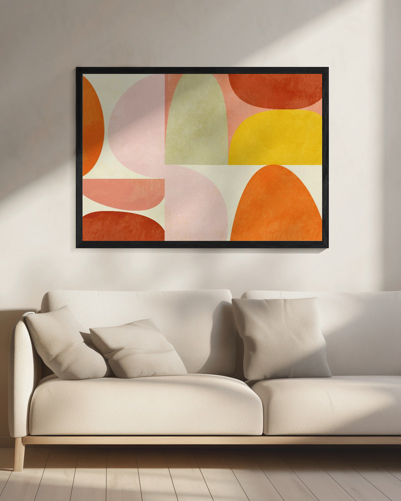 Warm Pastel Geometry | Canvas