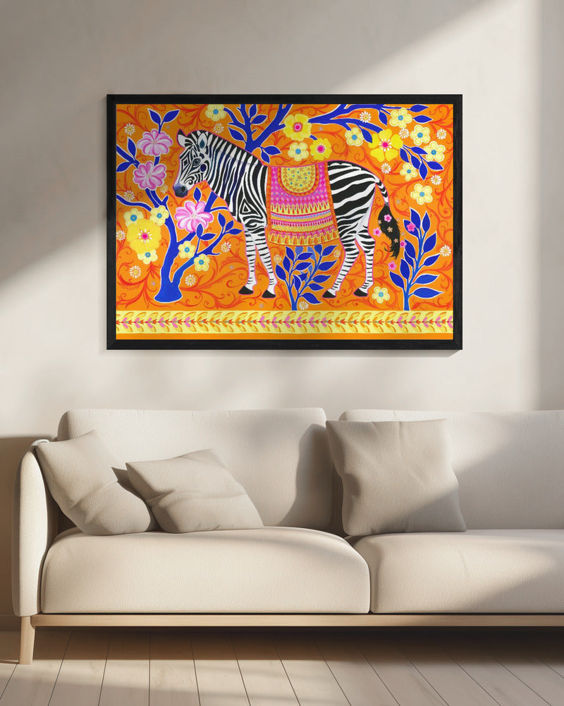 Zebra&#039;s Vibrant Dream | Canvas