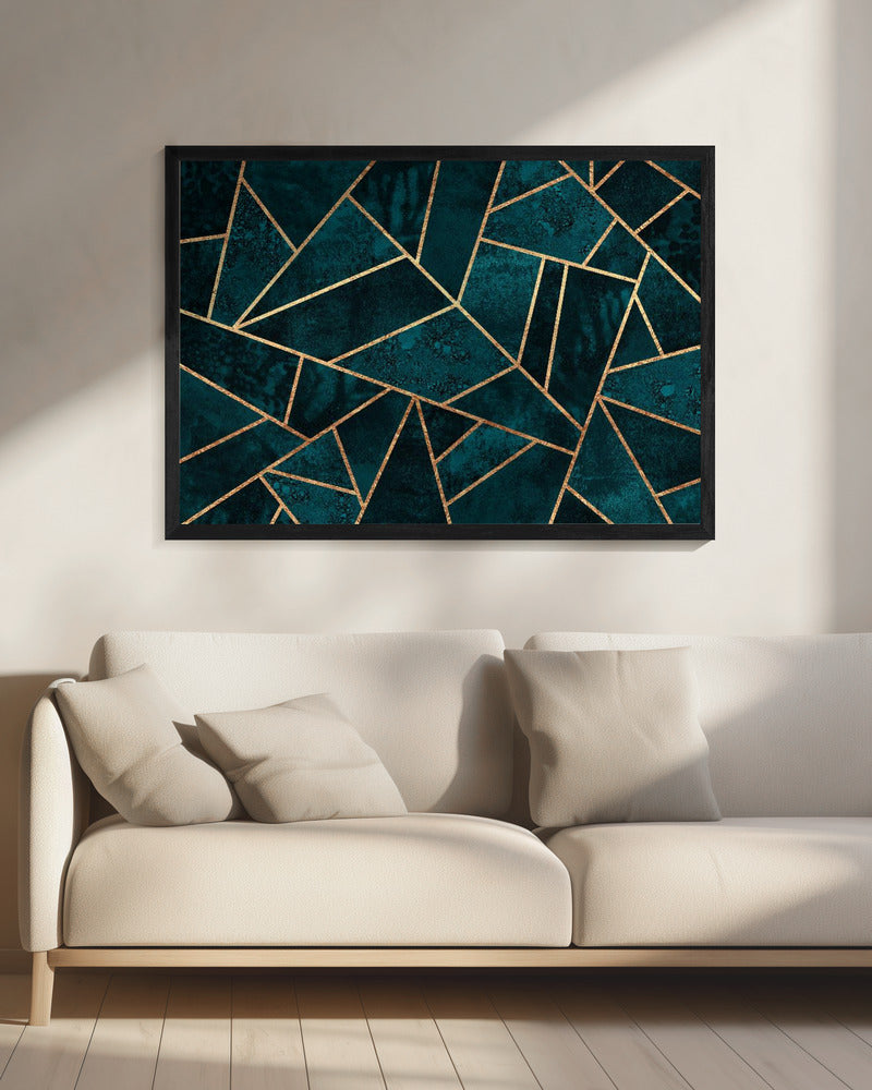 Deep Teal Stone | Canvas